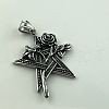 Vintage Stainless Steel Star Rose Pendant Necklaces XF5459-5