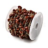 Handmade Natural Red Jasper Chip Beaded Chains CHC-F020-09G-03-3