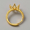 Adjustable Brass Ring Findings KK-WH0062-40G-3