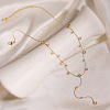 304 Stainless Steel Micro Pave Clear Cubic Zirconia Pendant Necklaces NJEW-Z088-01G-1