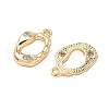 Brass Micro Pave Clear Cubic Zirconia Pendants KK-S531-19G-2