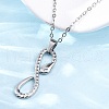 Infinity Snake 304 Stainless Steel Pendant Necklaces NJEW-M096-04P-5