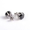 Round Cubic Zirconia Stud Earrings EJEW-H306-39-7mm-1