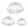 3Pcs 3 Style Hexagon Shape Acrylic Display Base Stand Holder for Crystal Ball DJEW-FG0001-34-1