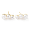 Rack Plating Brass Stud Earrings for Women KK-Z038-12G-1