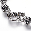 304 Stainless Steel Link Chain Bracelets BJEW-L665-01AS-2