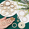 SOFPLATE 200Pcs 5 Styles Laser Cut Wood Shapes WOOD-SP0001-18-3
