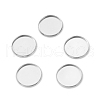 Tarnish Resistant Flat Round 304 Stainless Steel Plain Edge Bezel Cups STAS-R083-02-1