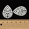 Natural White Shell Hollow Pendants SSHEL-M022-11-3