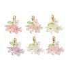 6Pcs Flower Butterfly Acrylic Pendant Decoration HJEW-JM02942-1