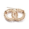 Double Rings Interlocking Circles Imitation Pearl Brooch JEWB-P010-01-2