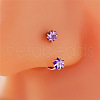 Double Star 304 stainless Steel Rhinestones Circular/Horseshoe Barbell Nose Rings FS-WG1E738-01-1
