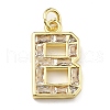 Brass Micro Pave Cubic Zirconia Pendants KK-V014-01G-02-1