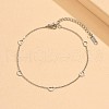 Heart 304 Stainless Steel Link Chain Anklets for Women FS-WG1020A-02-1