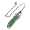 Natural Green Aventurine Pointed Dowsing Pendulums G-F758-F03-P-1