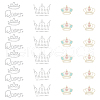 Fingerinspire 24Pcs 4 Style Glitter Hotfix Rhinestone(Hot Melt Adhesive On The Back) DIY-FG0003-82-1