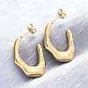 304 Stainless Steel Stud Earrings EJEW-B108-18G-1
