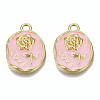 Rack Plating Alloy Enamel Pendants PALLOY-N172-063C-1