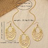 Oval Alloy Pendant Necklaces & Dangle Earrings Sets FS-WG130B3-01-5