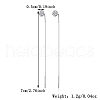 S925 Sterling Silver Micro Pave Clear Cubic Zirconia Round Ear Threads for Women SA9536-1-2