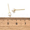 Round Brass Stud Earrings EJEW-Z086-03G-5