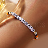 Bohemian Style Word Cincinnati Acrylic & Glass Seed Beads Stretch Bracelets LV5217-4