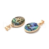 Constellation Natural Paua Shell Pendants KK-P265-01G-08-2