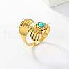 Hands Hug Shape Stainless Steel Open Cuff Rings PD3834-1-3