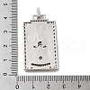 Brass Micro Pave Cubic Zirconia Pendants with Enamel KK-H458-01P-02-3