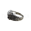 Steam Punk Style Alloy Skull Finger Rings SKUL-PW0005-04H-2