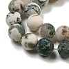 Natural Tree Agate Frosted Agate Round Gemstone Beads Strands X-G-O151-01-8mm-4