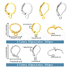 SUPERFINDINGS 200Pcs 4 Style Iron Leverback Earring Findings EJEW-FH0001-07-2