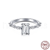 Mother's Day Rhodium Plated 925 Sterling Silver Finger Rings RJEW-A019-28B-01P-3