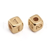 Brass Micro Pave Clear Cubic Zirconia Beads ZIRC-L091-021G-2