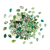   4Bags 2 Styles Transparent Glass Beads  Segmented Multi-color Beads GLAA-PH0003-25A-7