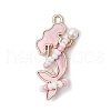 Alloy Enamel Mermaid Pendants PALLOY-MZ00730-01-1