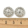 Rack Plating Brass Micro Pave Clear Cubic Zirconia Bead Caps KK-K386-13P-3