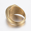 Ion Plating(IP) 304 Stainless Steel Finger Rings RJEW-H125-30G-3