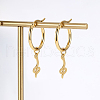 Fashionable Retro Casual Snake Stainless Steel Hoop Earrings AH0980-3