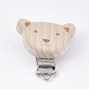 Beech Wood Baby Pacifier Holder Clips WOOD-T015-20-1