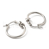 304 Stainless Steel Knot Hoop Earrings EJEW-F319-06P-2