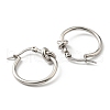 Non-Tarnish 304 Stainless Steel Knot Hoop Earrings EJEW-F319-06P-2