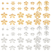   56Pcs 14 Style Brass Bead Cap KK-PH0006-77-1