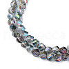 Electroplate Transparent Glass Beads Strands EGLA-N002-39-D03-3