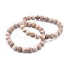 Natural Maifanite/Maifan Stone Bead Stretch Bracelets BJEW-K212-C-044-1