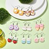 8 Pairs 8 Style Rabbit Resin Dangle Earrings EJEW-JE05670-2