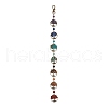 Chakra Natural Amethyst & Lapis Lazuli & Red Aventurine & Green Aventurine & Tiger Eye & Red Jasper & Synthetic Turquoise Home Hanging Decorations HJEW-JM02339-1