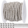 Gorgecraft 6.25 Yard Polyester Cord with Rhinestone DIY-GF0009-32B-1