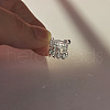 Stainless Steel Clear Cubic Zirconia Nipple Stirrups WG352FA-09-1
