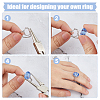 DICOSMETIC 1Pc Adjustable 925 Silver Ring Adjustable Ring Findings FIND-DC0006-66-4